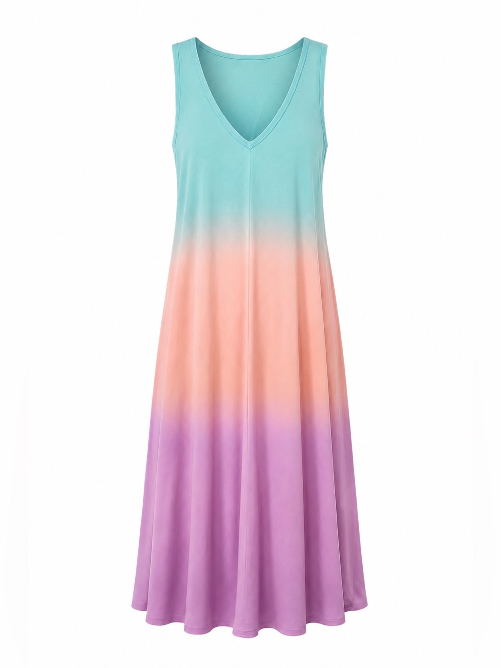 Natural Reflections dip dye Ombre midi dress, XL